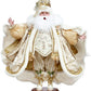 Snow and Pearls Santa - 26 Inches