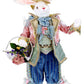 Rabbit with Basket and Floral - 33.5 Inches