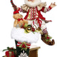 Stocking Stuffing Elf Scene - 8 x 17 Inches