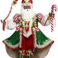 African American Candy Cane and Cookie Santa- 25 Inches