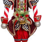 North Pole Checkered Nutcracker, Medium -