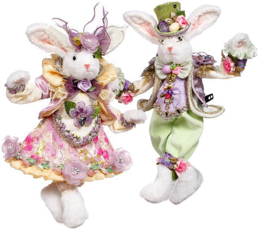 Mr. & Mrs. Cottontail Rabbit, Small, Assortment of 2 - 12 Inches