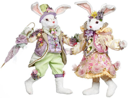 Mr. & Mrs. Cottontail Rabbit, Medium, Assortment of 2 - 25 Inches