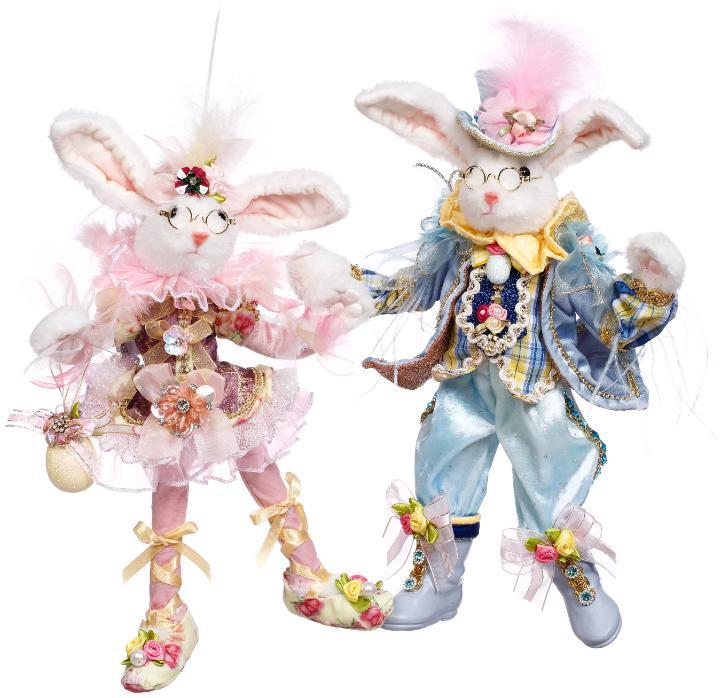 Mr. & Mrs. Harvey Cottontail, Small, Assortment of 2 - 12 Inches