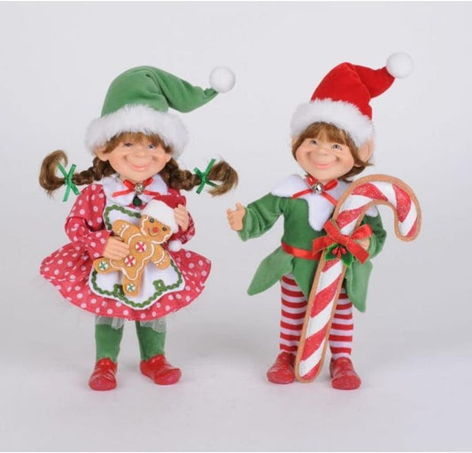 Red Polka Dot Gingerbread Elf Set