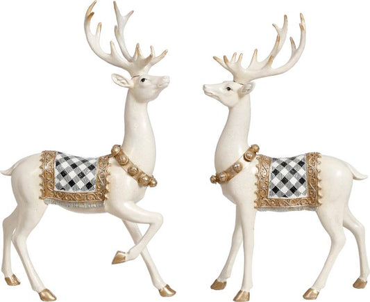 Elegant Plaid Deer Set 18''
