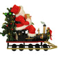 Lighted Merry Christmas Train Santa