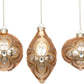 Floral Embossed Ornament 4", (Set of 6)