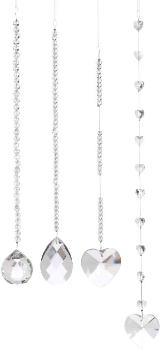 Crystal Hanging ornament 11-19'', (Set of 8)