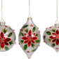 Poinsettia Ornament 4" , (Set of 6)