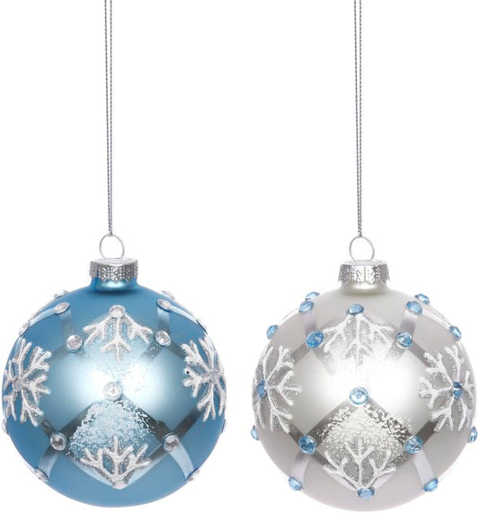 French Blue Ornament 3", (Set of 6)