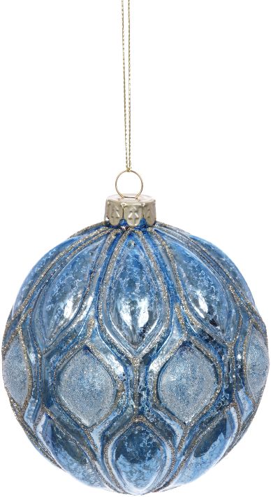 Mermaid Blue Ornament 4", (Set of 6)