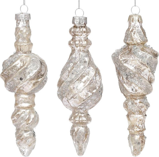 Chandelier Finial Ornament 6'' , (Set of 6)