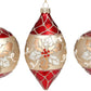 Sparkling Poinsettia Ornament 3-5'', (Set of 6)