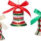 Christmas Bell ornament 4'', (Set of 3)