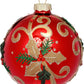 Christmas Holly Ball Ornament 4'', (Set of 6)