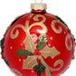Christmas Holly Ball Ornament 4'', (Set of 6)