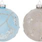 Silver Cherry Blossom Ornament 4'', (Set of 6)