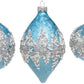 Glamorous Ornament 4-5.5'' Blue, (Set of 6)