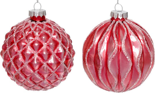 Shiny Ball Ornament 3'', (Set of 6)