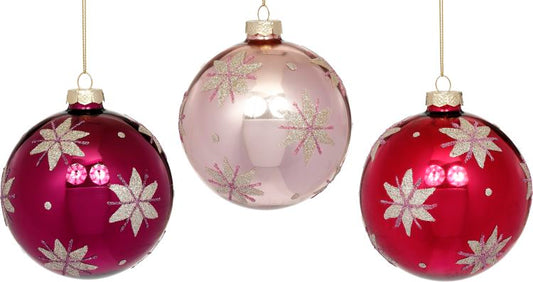 Glitter Star Ornament 4'', (Set of 6)
