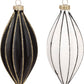 Stripes Finial Ornament 5'' , (Set of 6)