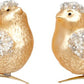 Bird W/Clip 3.5 X 3'' Gold, (Set of 6)
