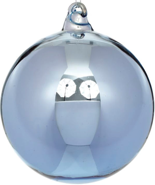 Shiny Ball Ornament 5'' Blue , (Set of 6)