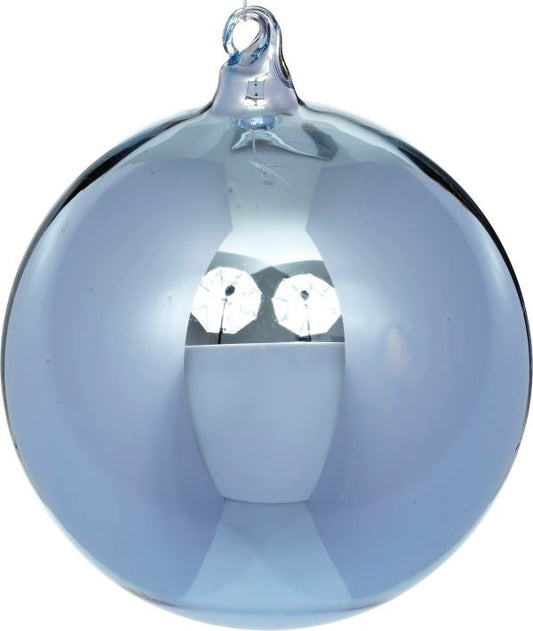Shiny Ball Ornament 6'' Blue , (Set of 6)