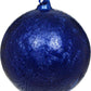 Frosted Ball Ornament 6'' Dark Blue , (Set of 6)