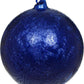 Frosted Ball Ornament 6'' Dark Blue , (Set of 6)