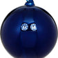 Shiny Ball Ornament 6'' Dark Blue , (Set of 6)