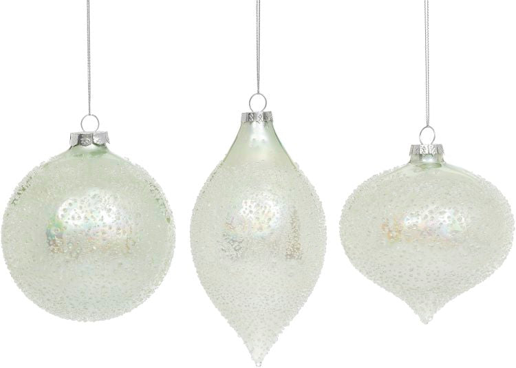 Crackled Dots Ornament, Assortment of 3 - 4-6 Inches (Set of 6)