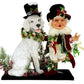 **SIGNED** SWEET MISTLETOE ELF WITH DOG (Signed by Mark Roberts)