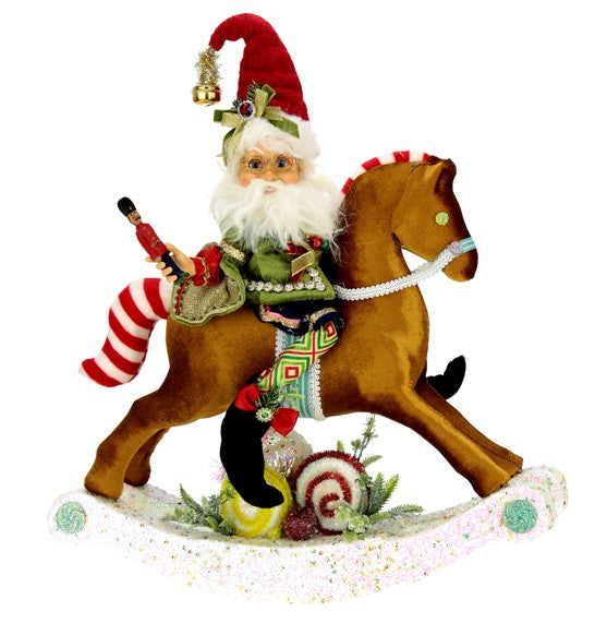 **SIGNED** DECORATING ELF ON ROCKING HORSE (Signed by Mark Roberts)