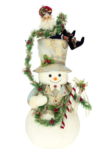 **SIGNED** DRUMMER BOY ELF ON SNOWMAN (Signed by Mark Roberts)