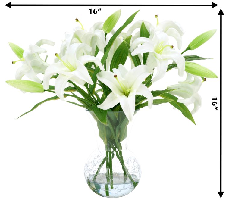 Vase of Lilies - 16 Inches
