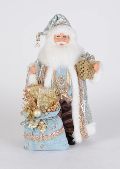 Lighted Blue Elegance Santa
