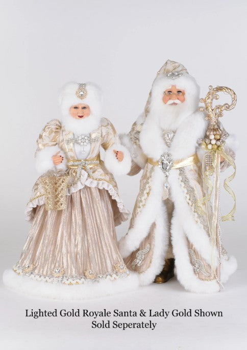 Lighted Gold Royale Santa