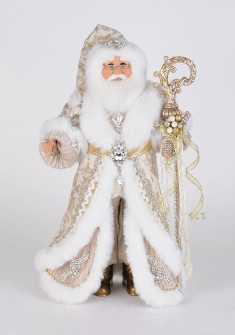 Lighted Gold Royale Santa