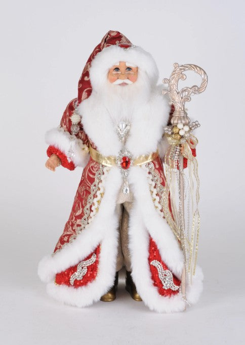 Lighted Crimson Royale Santa