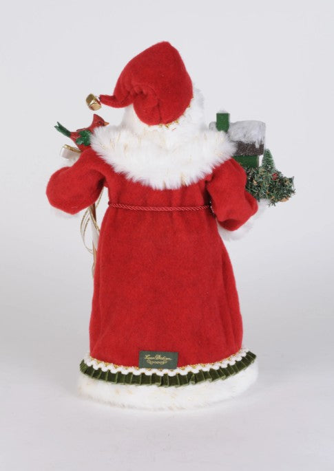 Lighted Evergreen Village Santa