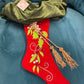 Stockings, Mistletoe & Holly (Red)