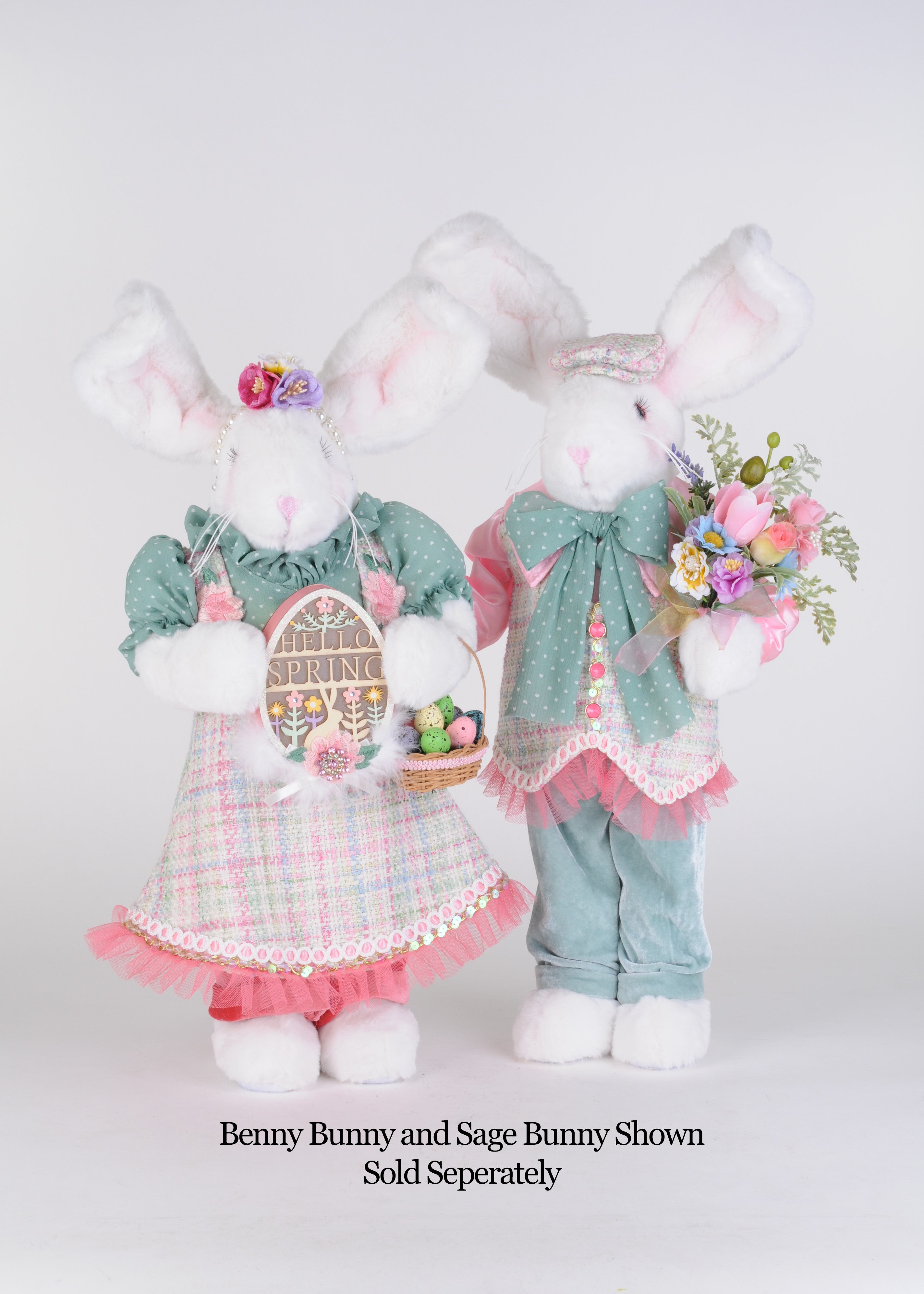Lighted Sage Bunny, by Karen Didion, SP067 – Holiday House Interiors