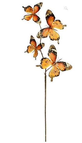 Fall Butterflies Spray - 31 Inches (Set of 6)