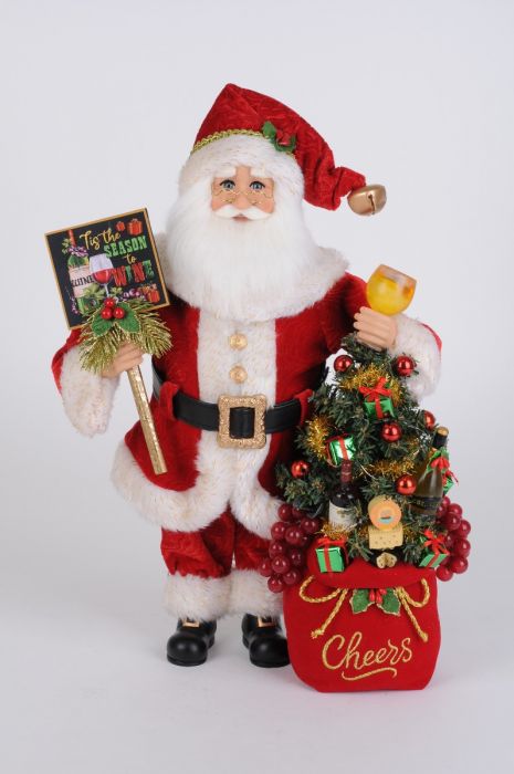 Lighted "Season to Wine" Santa