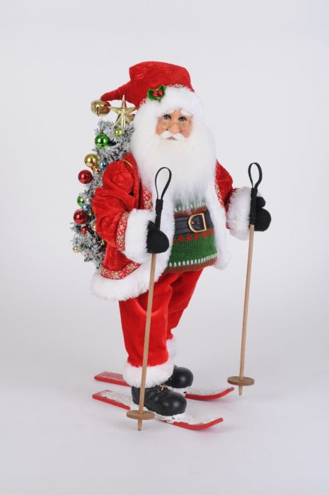 Lighted Ski Santa