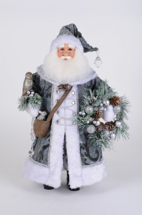Lighted Snowy Serenity Santa
