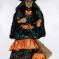 6 foot Sitting Witch with Lighted Pumpkin