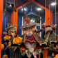 Big Madame Witch on Swing with Pumpkin